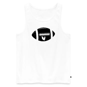 Rugby - Männer Premium Bio Tank Top - Weiß - Vorne - Michal (187cm)