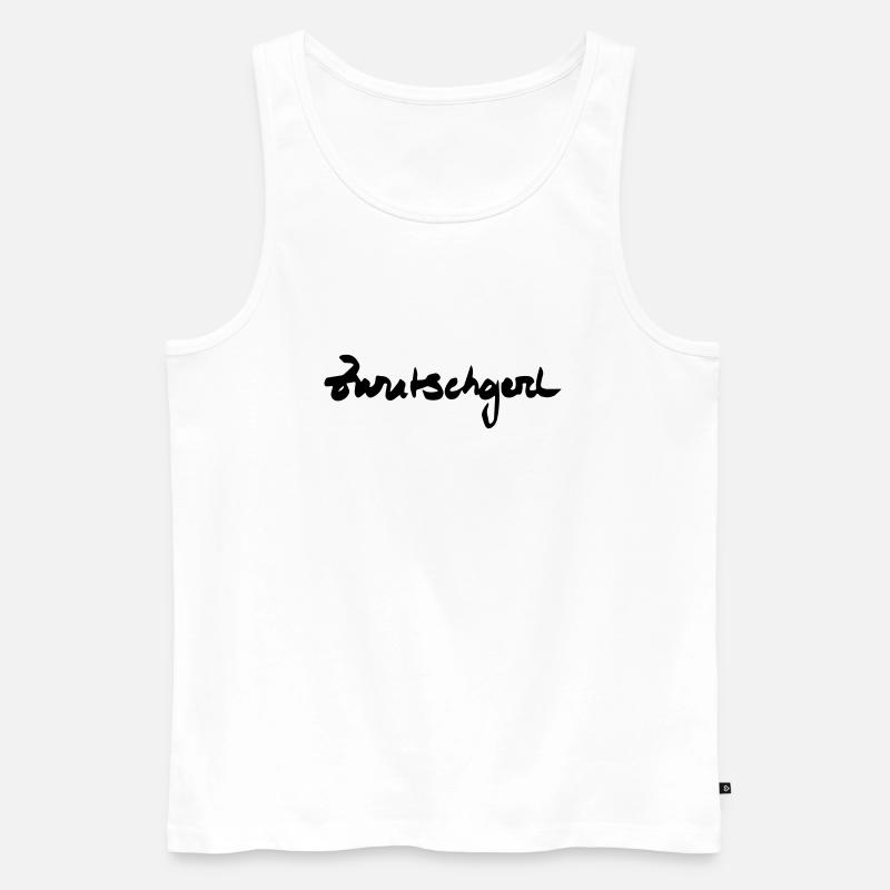 Zwutschgerl - Männer Premium Bio Tank Top - Weiß