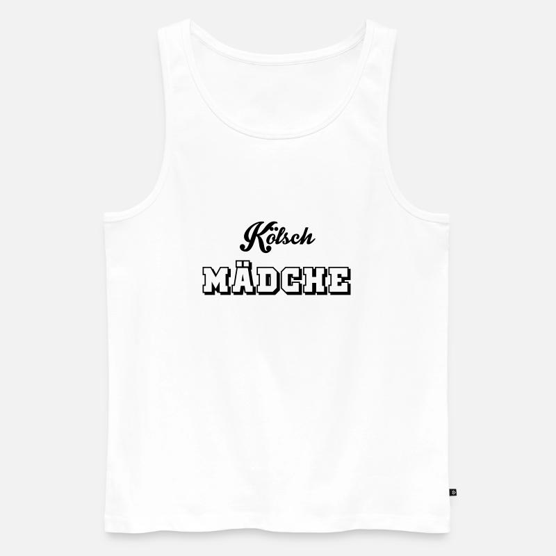 Kölsch Mädche - Männer Premium Bio Tank Top - Weiß