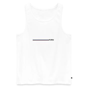 Russia - Männer Premium Bio Tank Top - Weiß - Vorne - Michal (187cm)