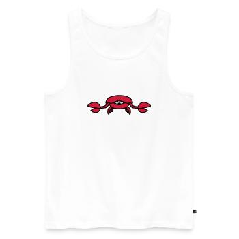 underwater_crab_3c - Men's Premium Organic Tank Top - white - Front - Michal (187cm)