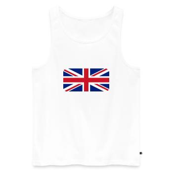 UK FLAG round corner 400 dpi - Männer Premium Bio Tank Top - Weiß - Vorne - AI Model Male 178 light (178cm)