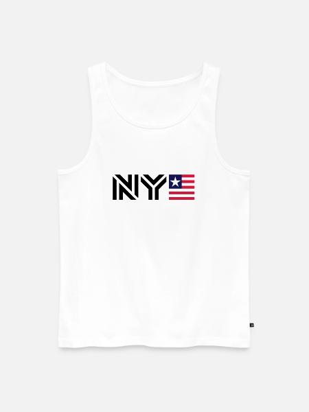 New York__V004 - Männer Premium Bio Tank Top - Weiß
