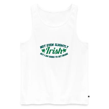 NOT EVEN SLIGHTLY irish but I am going to get - Men's Premium Organic Tank Top - white - Front - AI Model Male 178 light (178cm)