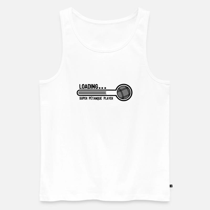 petanque boule loading super player1 - Débardeur bio Premium Homme - blanc