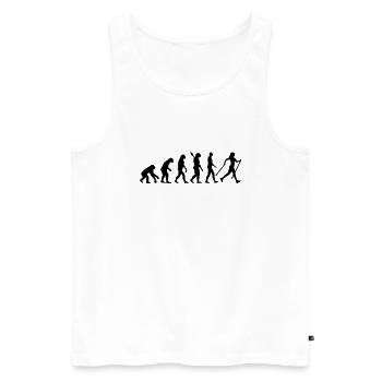 Evolution Nordic Walking - Männer Premium Bio Tank Top - Weiß - Vorne - AI Model Male 178 light (178cm)