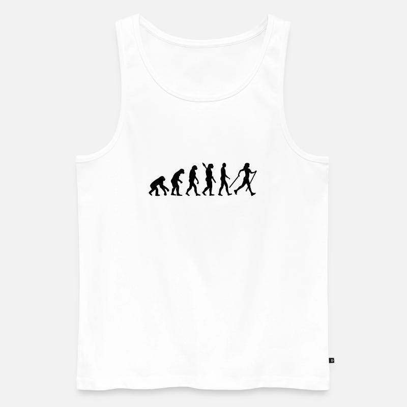 Evolution Nordic Walking - Männer Premium Bio Tank Top - Weiß