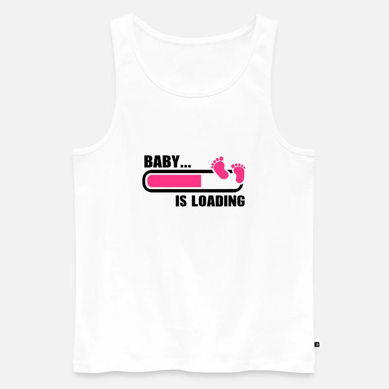 Baby loading - Männer Premium Bio Tank Top - Weiß