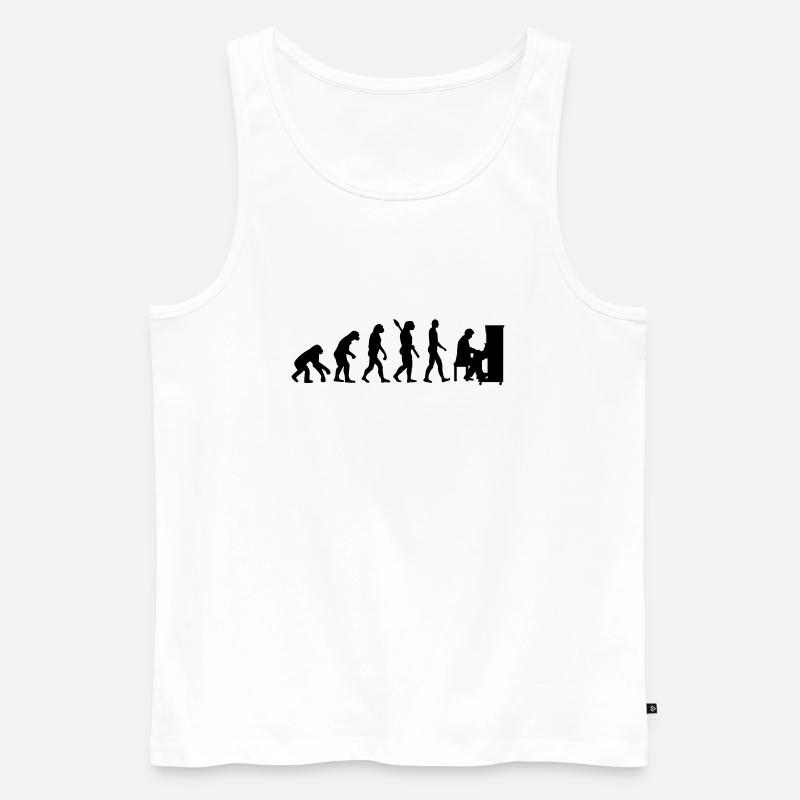 Evolution Piano - Men's Premium Organic Tank Top - white