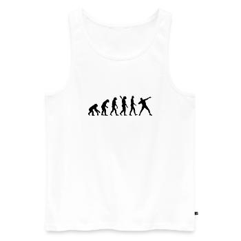 Evolution Shot put - Men's Premium Organic Tank Top - white - Front - AI Model Male 178 light (178cm)