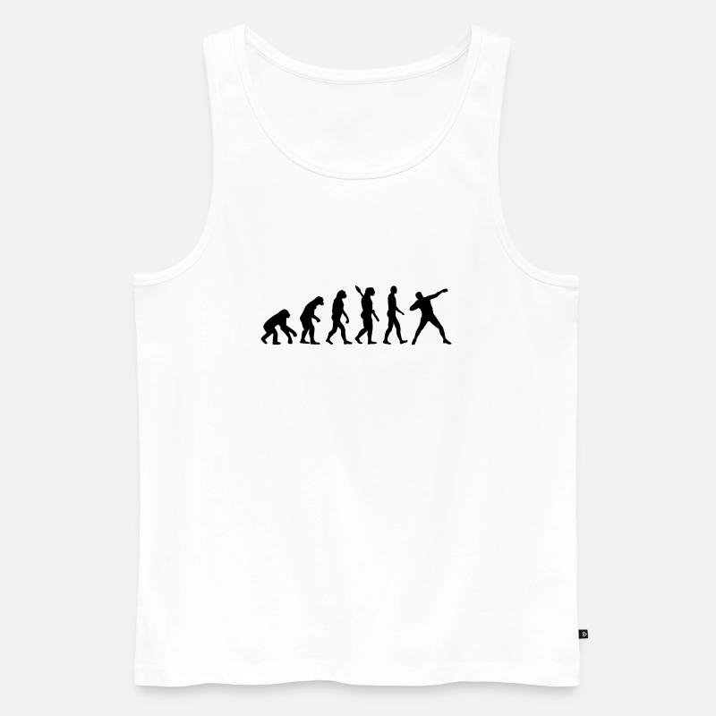 Evolution Shot put - Men's Premium Organic Tank Top - white