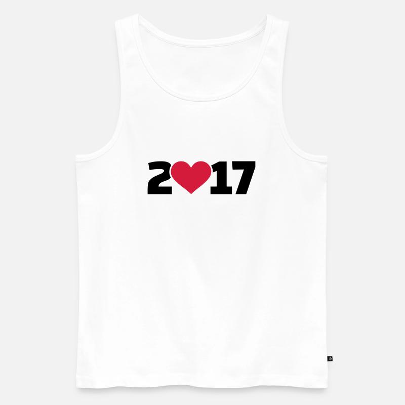 2017 - Männer Premium Bio Tank Top - Weiß