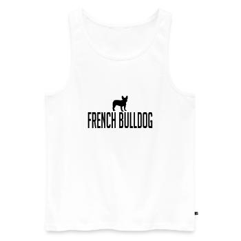 FRENCH BULLDOG race de chien bulldog français - Débardeur bio Premium Homme - blanc - Devant - Michal (187cm)