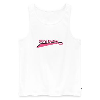 Jahrgang 30 Baby - Männer Premium Bio Tank Top - Weiß - Vorne - AI Model Male 178 light (178cm)