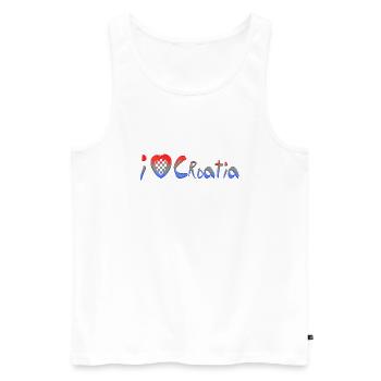 Kroatien hrvatska kroatien hrv reisen europa zagreb - Männer Premium Bio Tank Top - Weiß - Vorne - Michal (187cm)