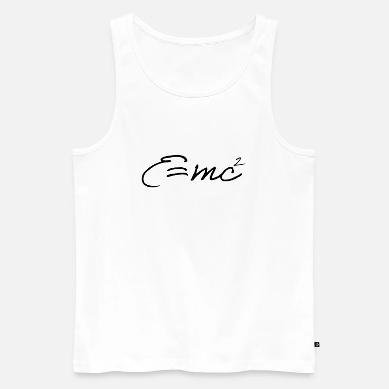 e=mc2 - Männer Premium Bio Tank Top - Weiß