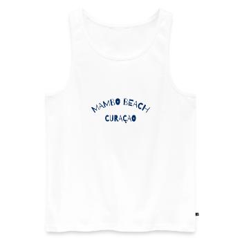 Mambo Beach - Curacao - Dutch Caribbean - Karibik - Männer Premium Bio Tank Top - Weiß - Vorne - Michal (187cm)