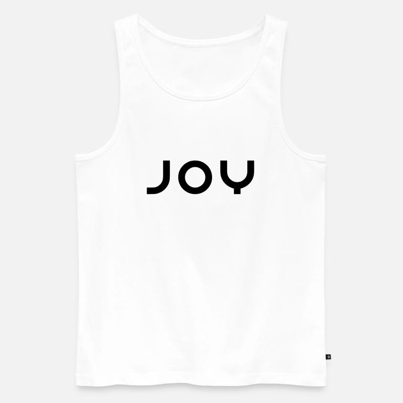 joy - freude - Männer Premium Bio Tank Top - Weiß