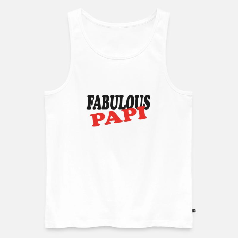 Fabulous PAPI - Men's Premium Organic Tank Top - white