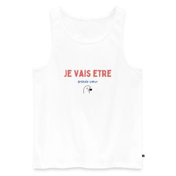 I'm going to be a big sister - Men's Premium Organic Tank Top - white - Front - Michal (187cm)