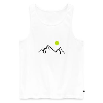 Mountains 01 - Men's Premium Organic Tank Top - white - Front - AI Model Male 178 light (178cm)