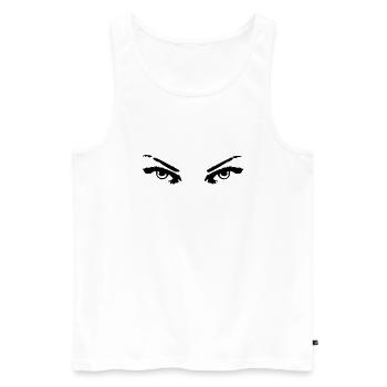 eyes 01 - Männer Premium Bio Tank Top - Weiß - Vorne - AI Model Male 178 light (178cm)