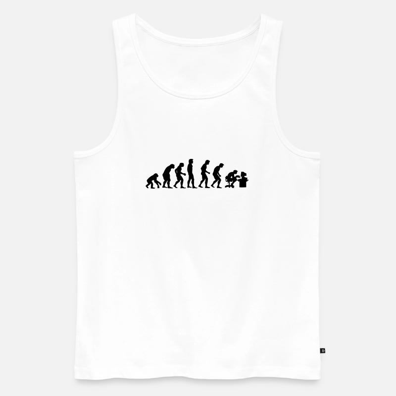 evolution - Männer Premium Bio Tank Top - Weiß