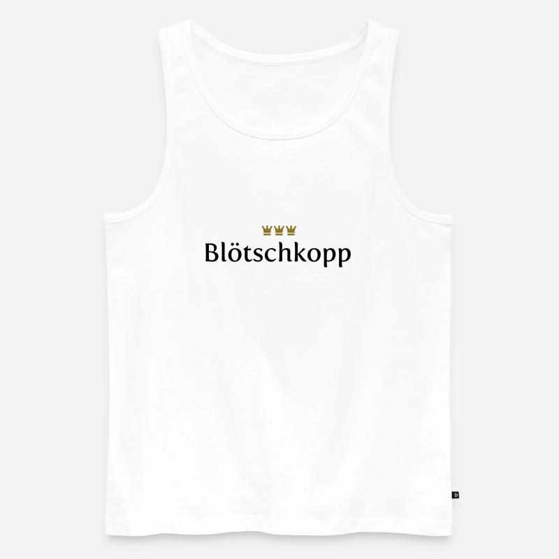 Blötschkopp (Köln/Kölsch/Karneval) - Männer Premium Bio Tank Top - Weiß