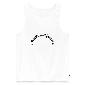 Rahmen - Männer Premium Bio Tank Top - Weiß - Vorne - AI Model Male 178 light (178cm)