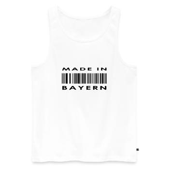 Made in Bavière - Débardeur bio Premium Homme - blanc - Devant - Michal (187cm)