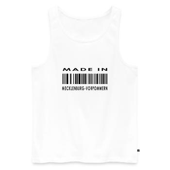 Made in Mecklenburg-Vorpommern - Männer Premium Bio Tank Top - Weiß - Vorne - AI Model Male 178 light (178cm)