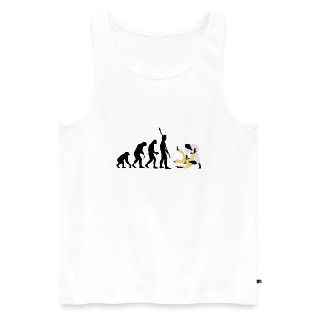 evolution_judo_a_3c - Männer Premium Bio Tank Top - Weiß - Vorne - AI Model Male 178 light (178cm)