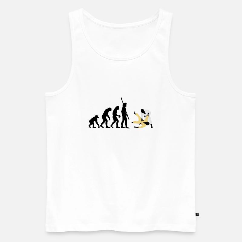 evolution_judo_a_3c - Männer Premium Bio Tank Top - Weiß