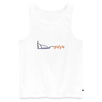 Huskies - Men's Premium Organic Tank Top - white - Front - AI Model Male 178 light (178cm)