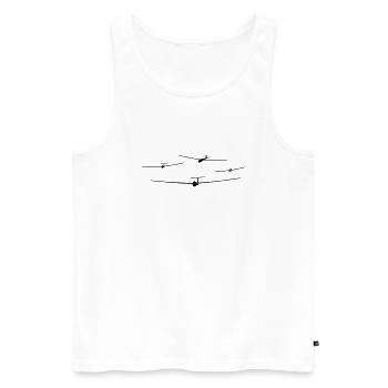 Team Segelflieger Geschenk Segelflugzeug - Männer Premium Bio Tank Top - Weiß - Vorne - Michal (187cm)