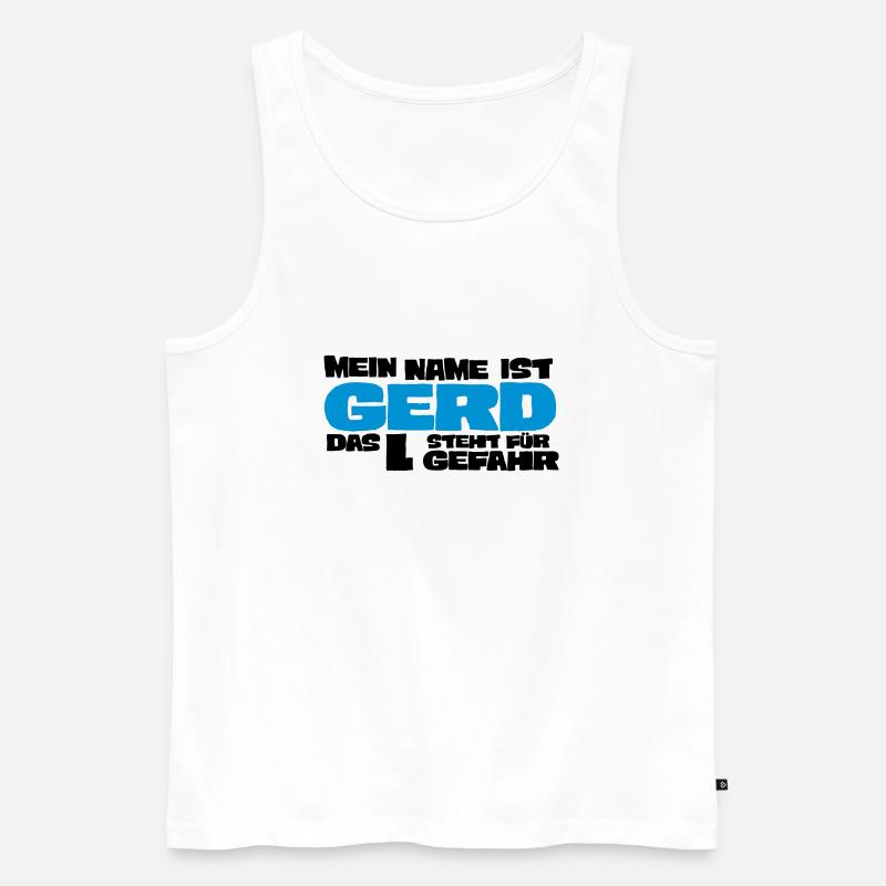 gerd - Männer Premium Bio Tank Top - Weiß
