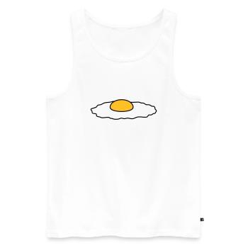 spiegelei essen lecker hunger kochen braten chef k - Männer Premium Bio Tank Top - Weiß - Vorne - AI Model Male 178 light (178cm)