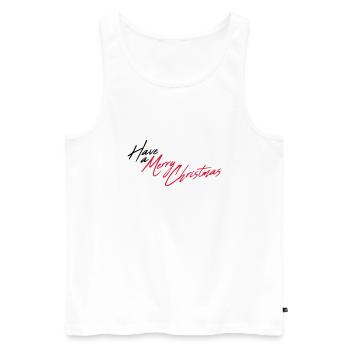 cool have a merry christmas weihnachten frohe weih - Männer Premium Bio Tank Top - Weiß - Vorne - Michal (187cm)