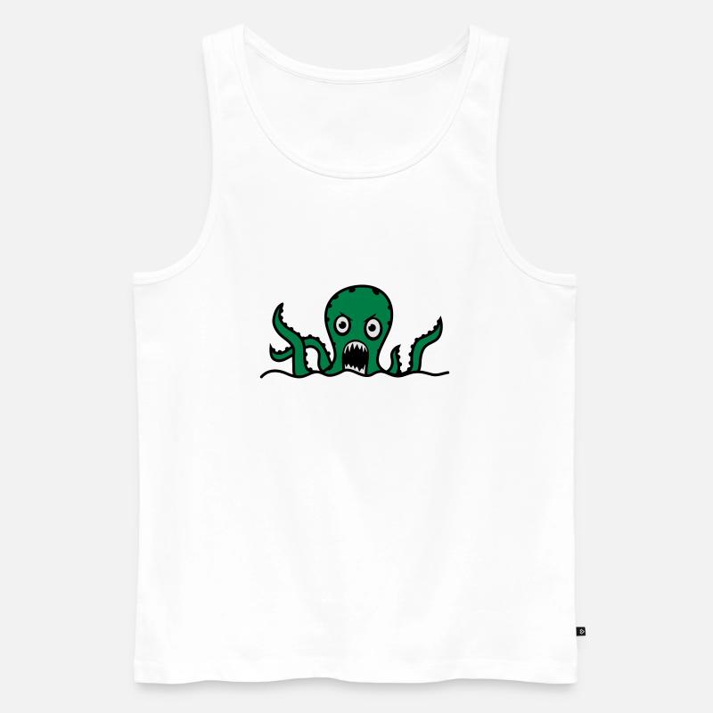 Octopus - Männer Premium Bio Tank Top - Weiß