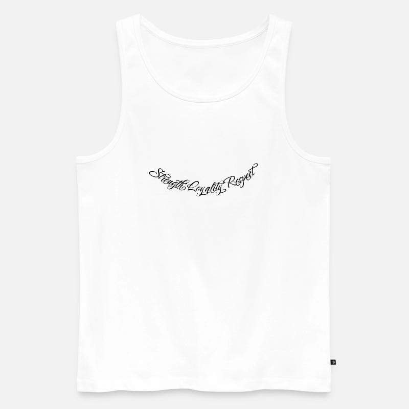 Strength Loyalty Respect 2 - Men's Premium Organic Tank Top - white
