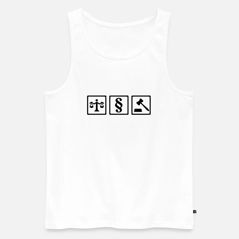 Richter - Männer Premium Bio Tank Top - Weiß