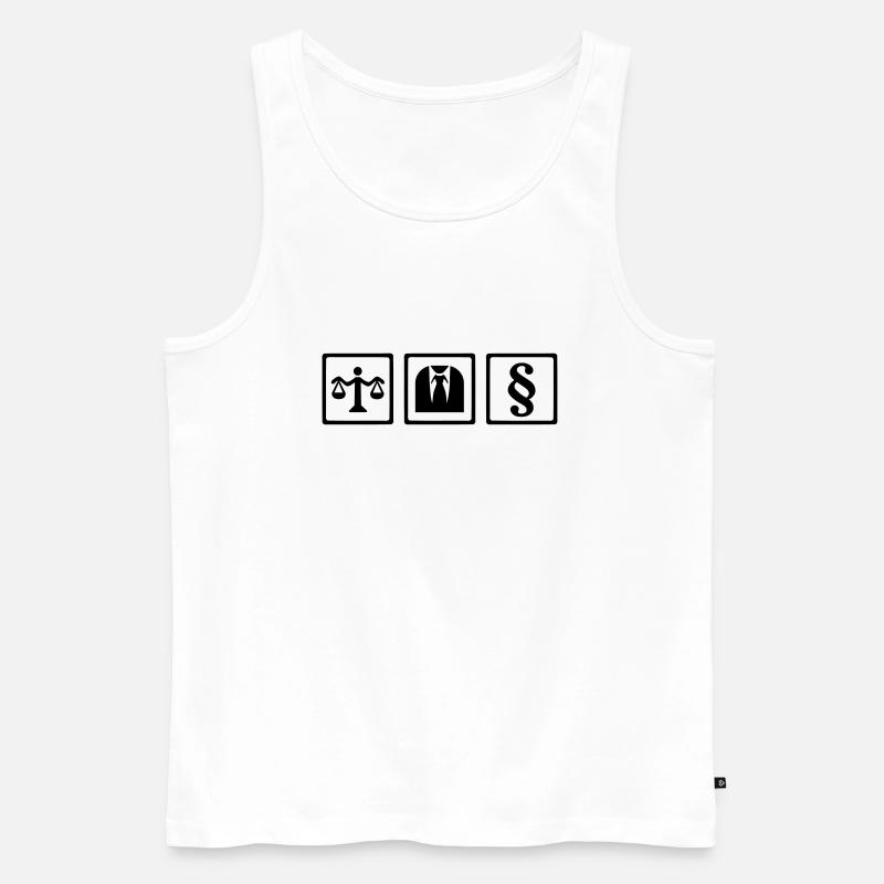 Anwalt - Männer Premium Bio Tank Top - Weiß