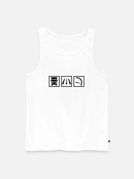 Truck - Men's Premium Organic Tank Top - white