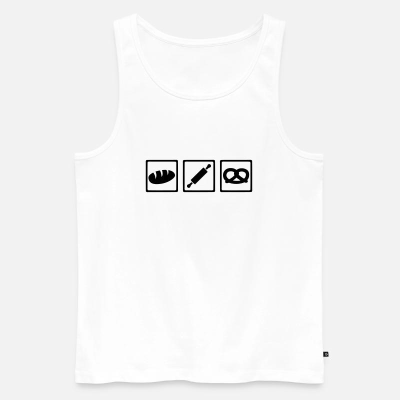 Bäcker - Männer Premium Bio Tank Top - Weiß