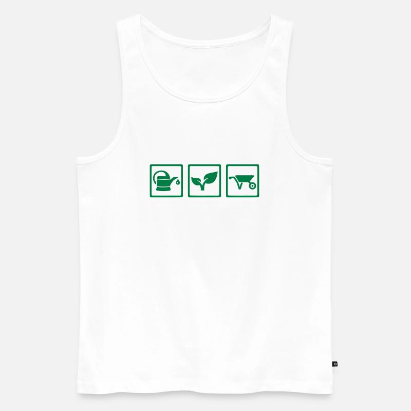 Gärtner - Männer Premium Bio Tank Top - Weiß