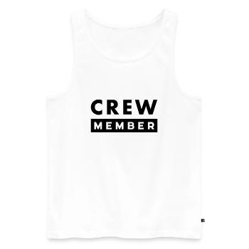 crew member - Débardeur bio Premium Homme - blanc - Devant - Michal (187cm)