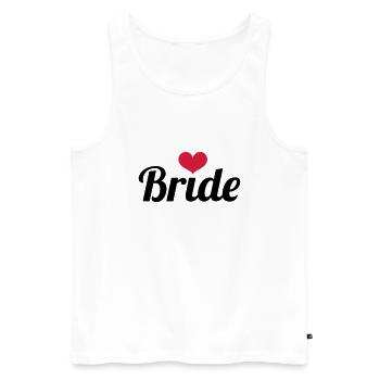 Bride - Wedding - Männer Premium Bio Tank Top - Weiß - Vorne - Michal (187cm)