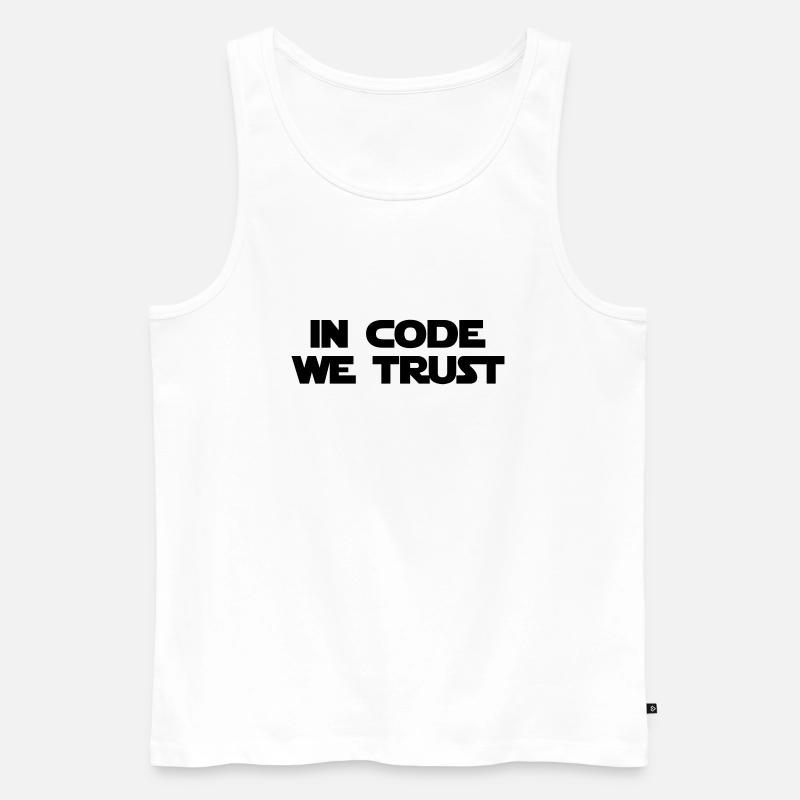 Computer / Developer / Geek / Code / Funny - Men's Premium Organic Tank Top - white