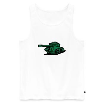 gepanzerter panzer armee militärischer kampfpanzer - Männer Premium Bio Tank Top - Weiß - Vorne - AI Model Male 178 light (178cm)