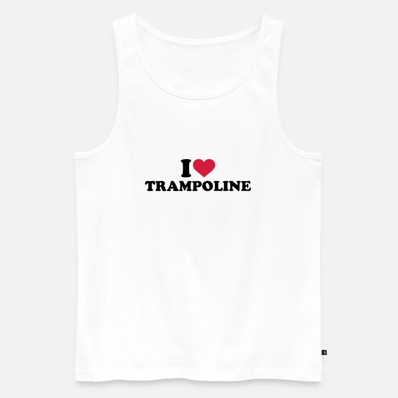 Trampolin - Männer Premium Bio Tank Top - Weiß